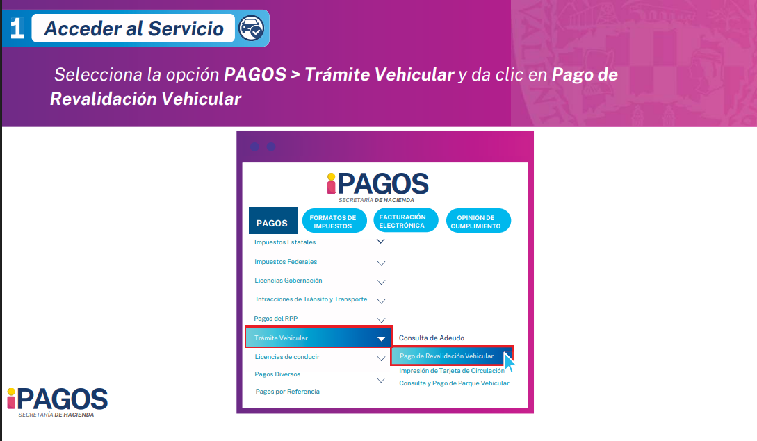 Acceder al Servicio de Pago de Revalidacion Vehicular Simpleaje