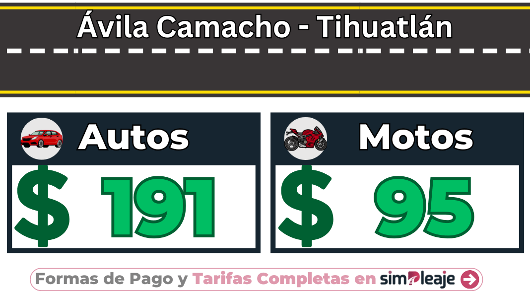 Avila Camacho Tihuatlan Simpleaje - Peajes y Autopistas de México