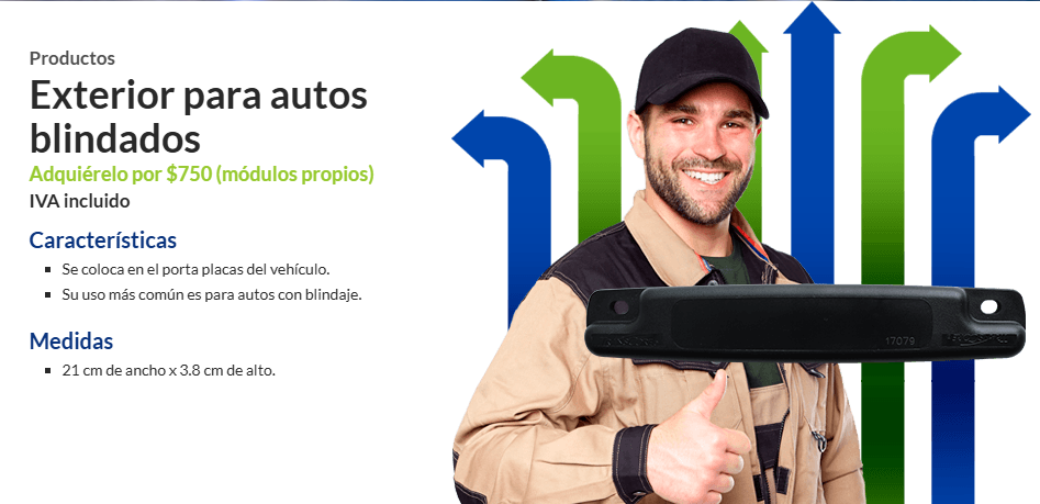 PASE Exterior para autos blindados