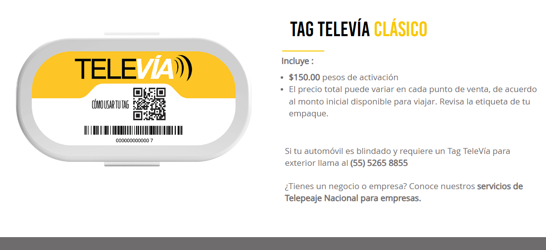 TAG TeleVía Clásico