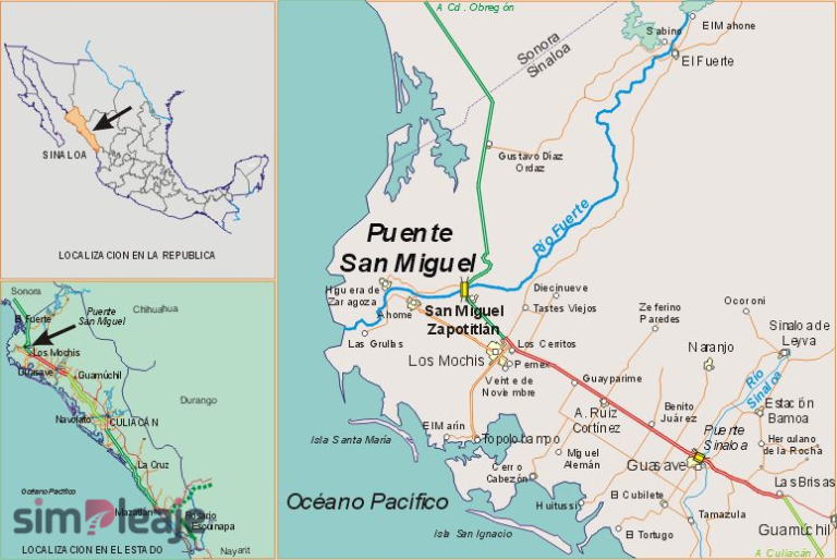 Casetas, gasolina y herramientas para viajar por México 10 Croquis de Puente San Miguel