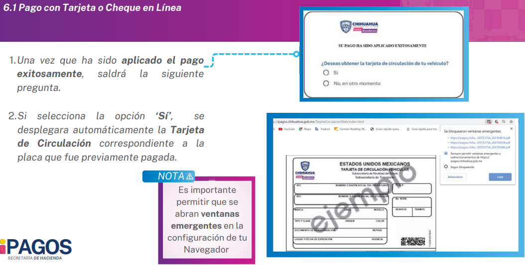 metodos de pago Revalidacion Vehicular chihuahua tarjetas Simpleaje