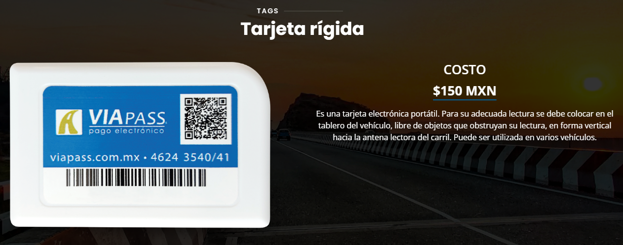 Tag ViaPass Tarjeta Rígida